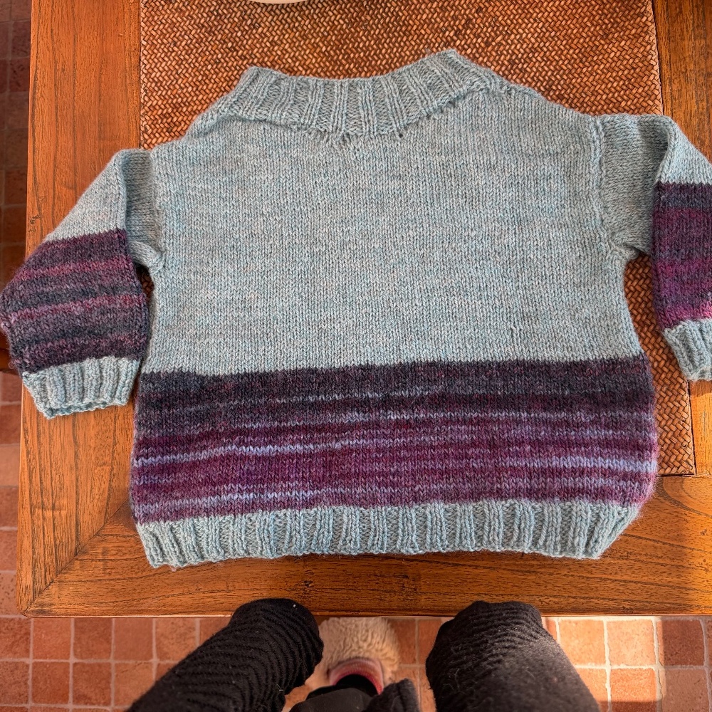 boy's hand knitted wool sweater